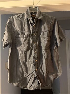 Men's Short-Sleeve Casual Shirt - Slate Gray